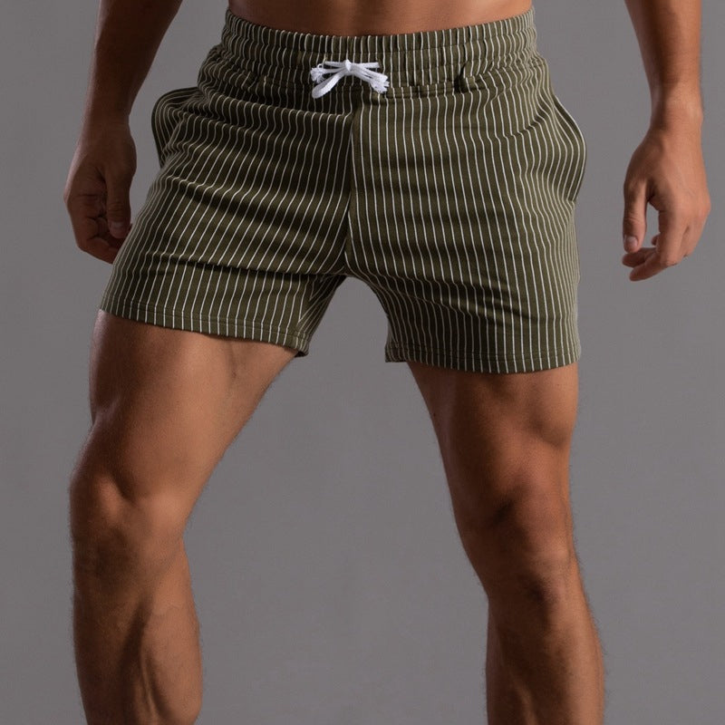 Men's Drawstring Elastic Workout Shorts