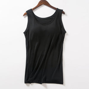 Women's Tank Top with Built-In Bra