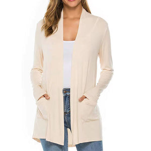 Women's Casual Lightweight Open Front Long Sleeve Cardigans