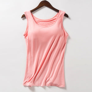 Women's Tank Top with Built-In Bra