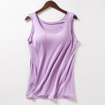 Women's Tank Top with Built-In Bra