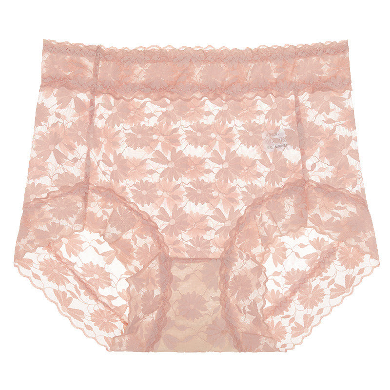 French Ice Silk Lace Belly Panties